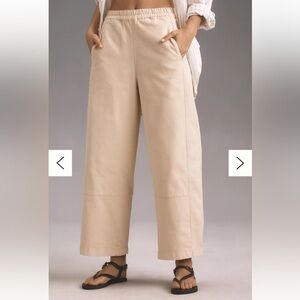 Pilcro Izzie Wide Leg Barrel Pants Relaxed Cotton Stretch - Size Small